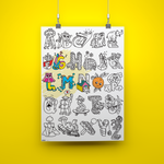 OMY ABC — close-up of letters with cute characters and objects