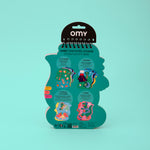 OMY Dinos — finished postcard with dinosaur