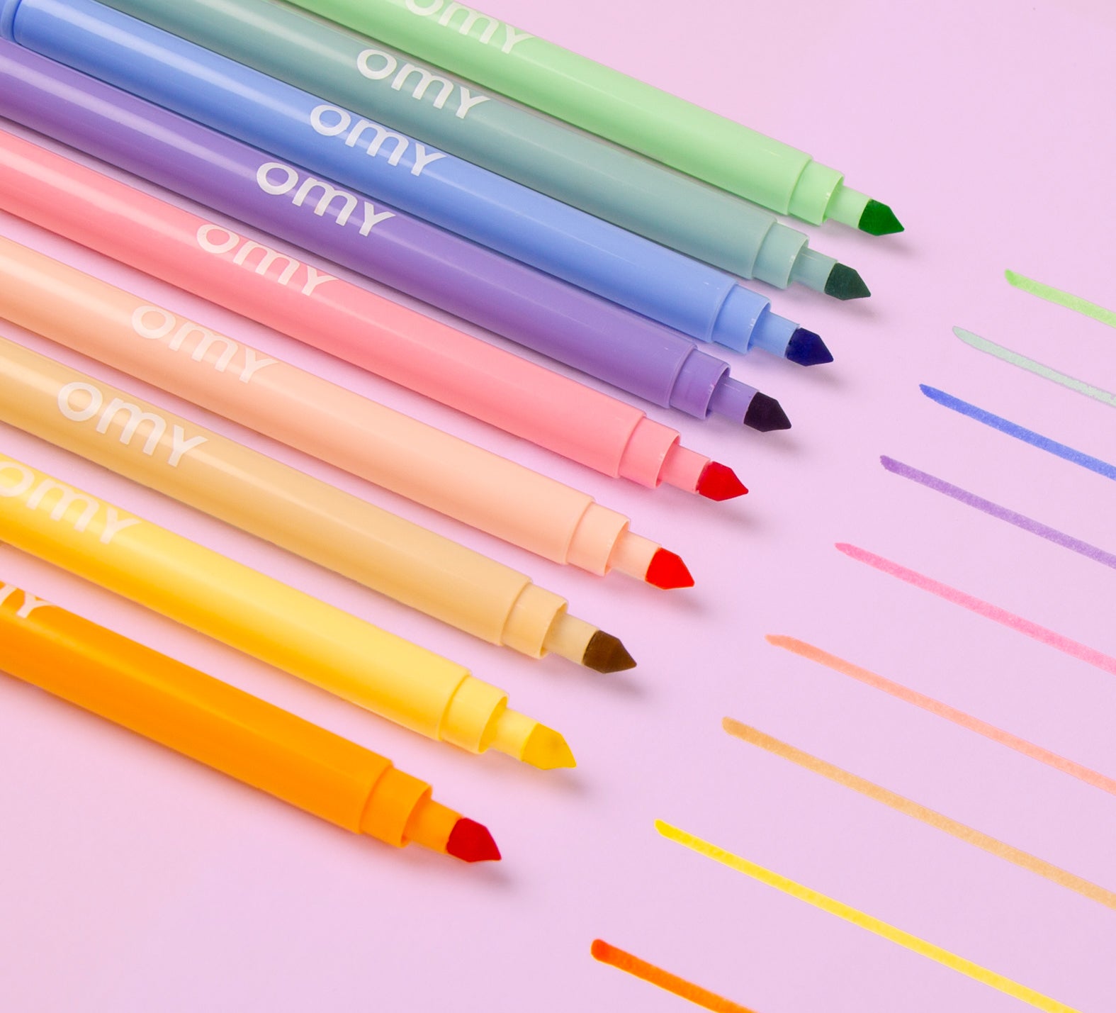OMY Pastel Markers — set of 9 dual-tip pastel markers in a box - FEU05_FEUTRE PASTEL_AMBIANCE (2)