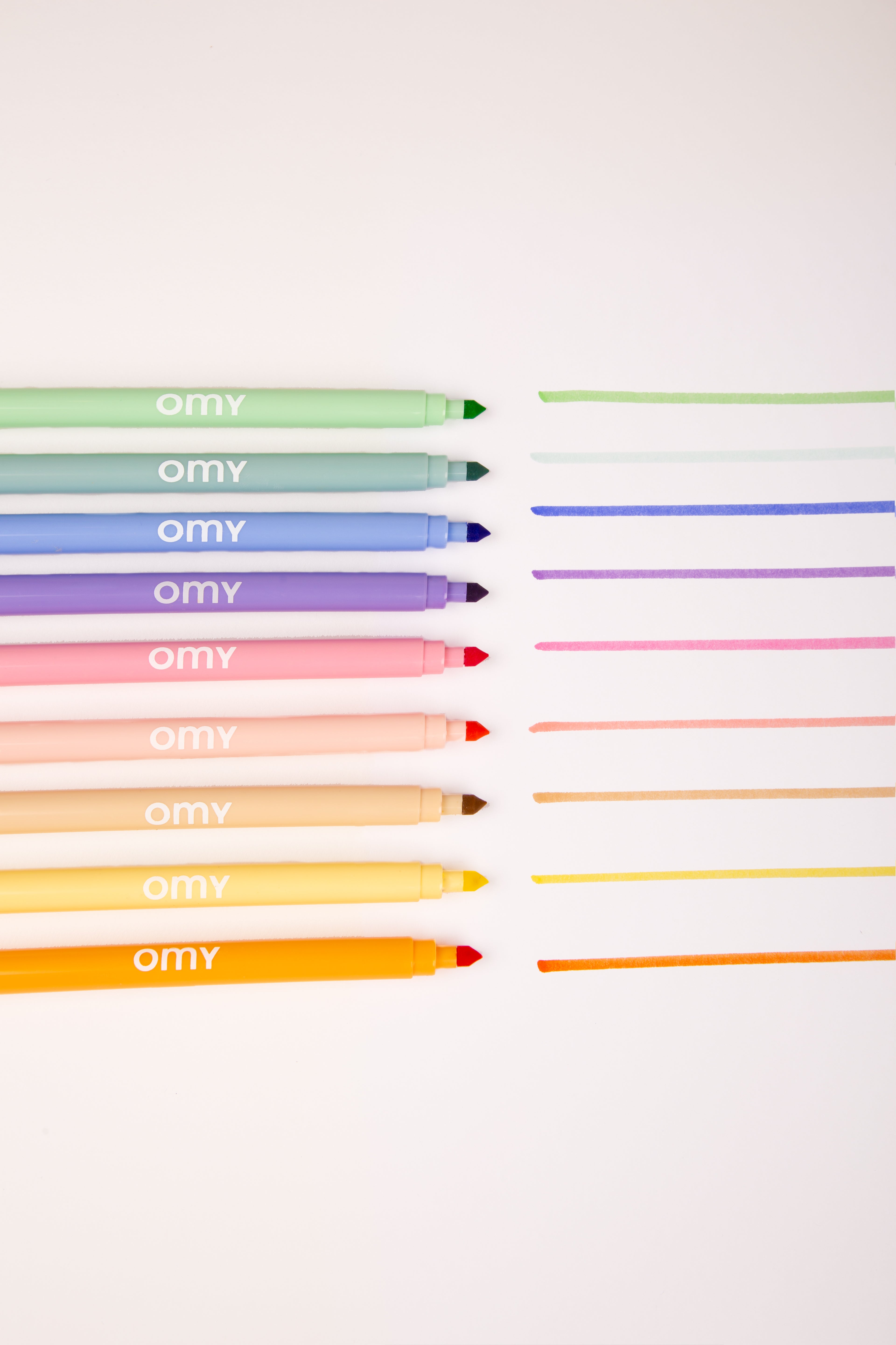 OMY Pastel Markers — set of 9 dual-tip pastel markers in a box - FEU05_FEUTRE PASTEL_AMBIANCE_TRAIT