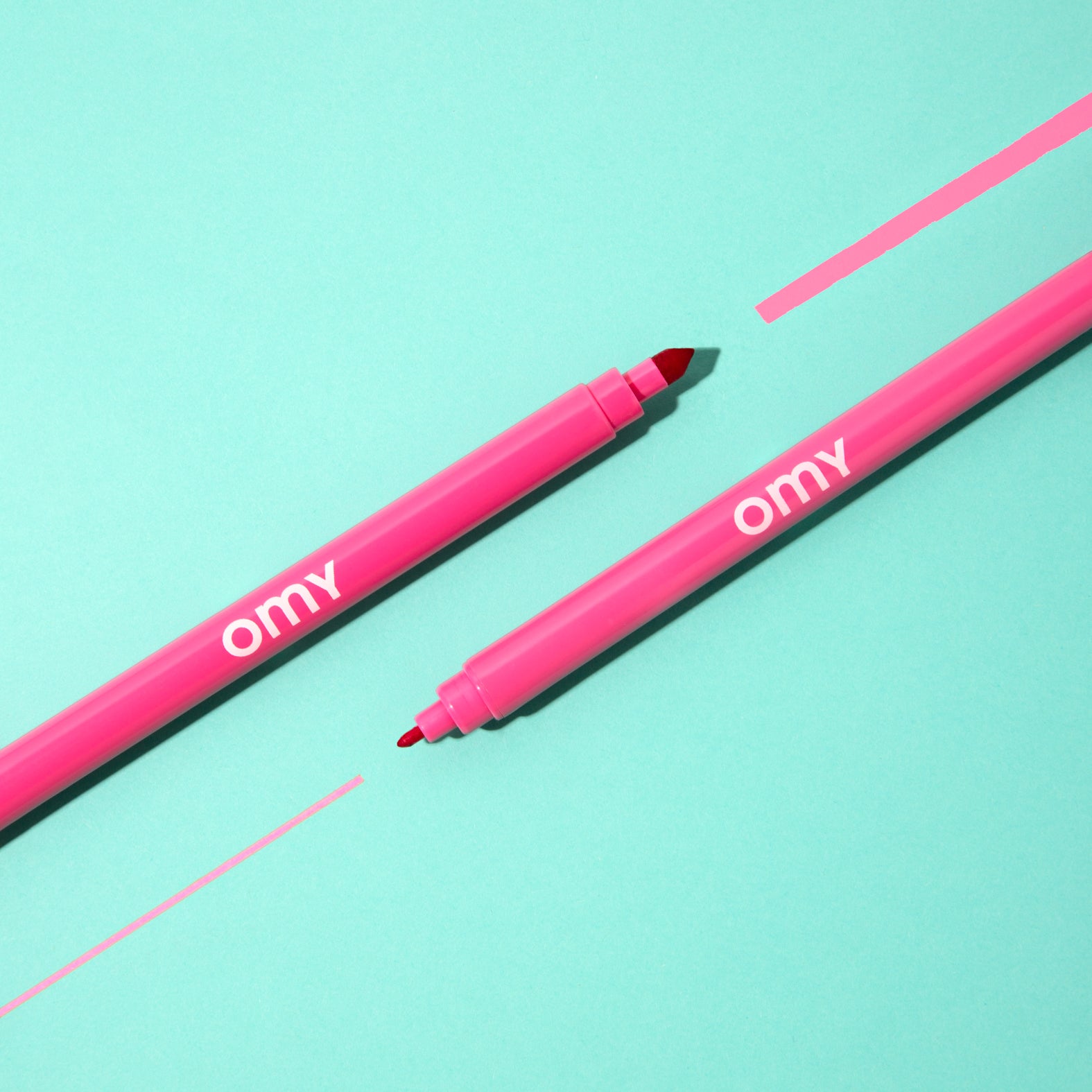 OMY Ultra-Washable Markers — box converted into a pencil holder