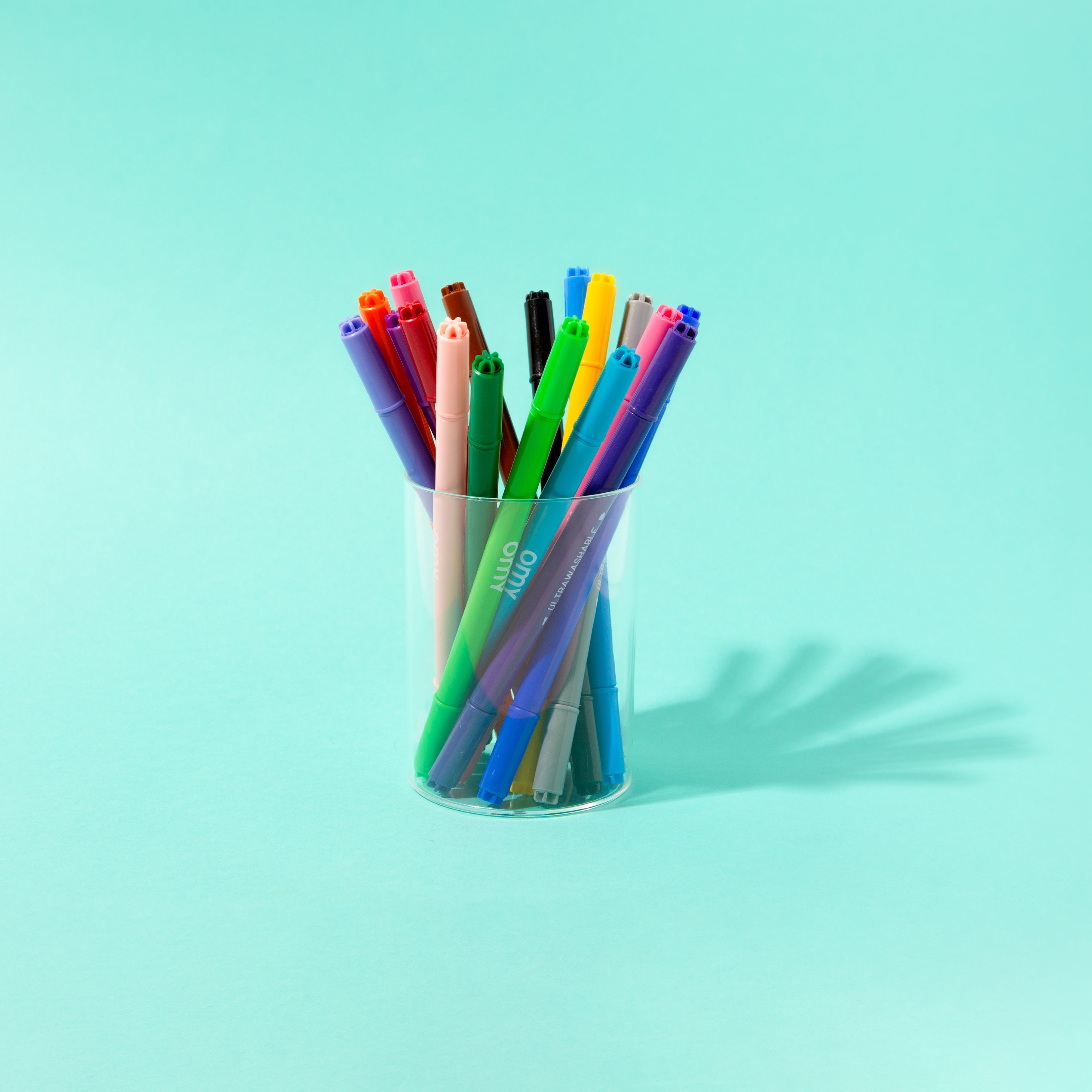 OMY Ultra-Washable Markers — close-up of vibrant colours
