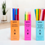 OMY Ultra-Washable Markers — set of 16 dual-tip washable markers - FEU201-NOUVEAUX-FEUTRES-AMBIANCE-TOUS3