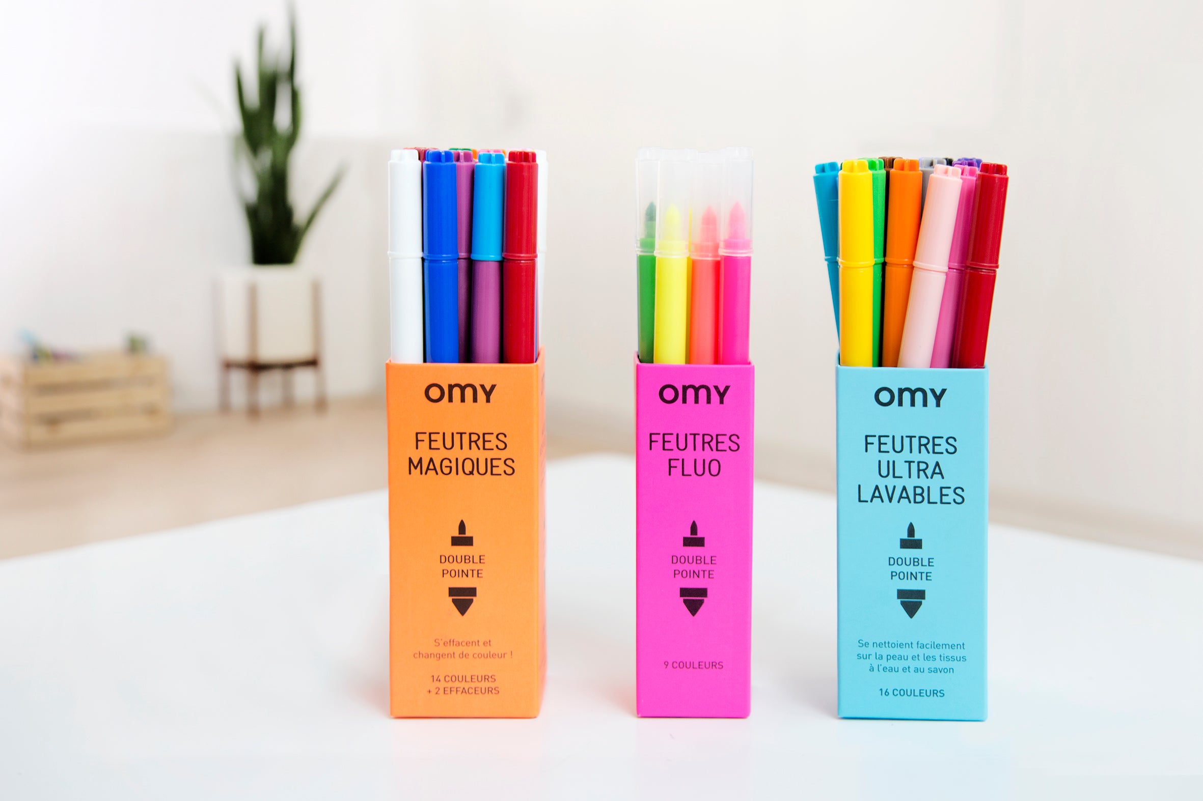 OMY Ultra-Washable Markers — set of 16 dual-tip washable markers - FEU201-NOUVEAUX-FEUTRES-AMBIANCE-TOUS3