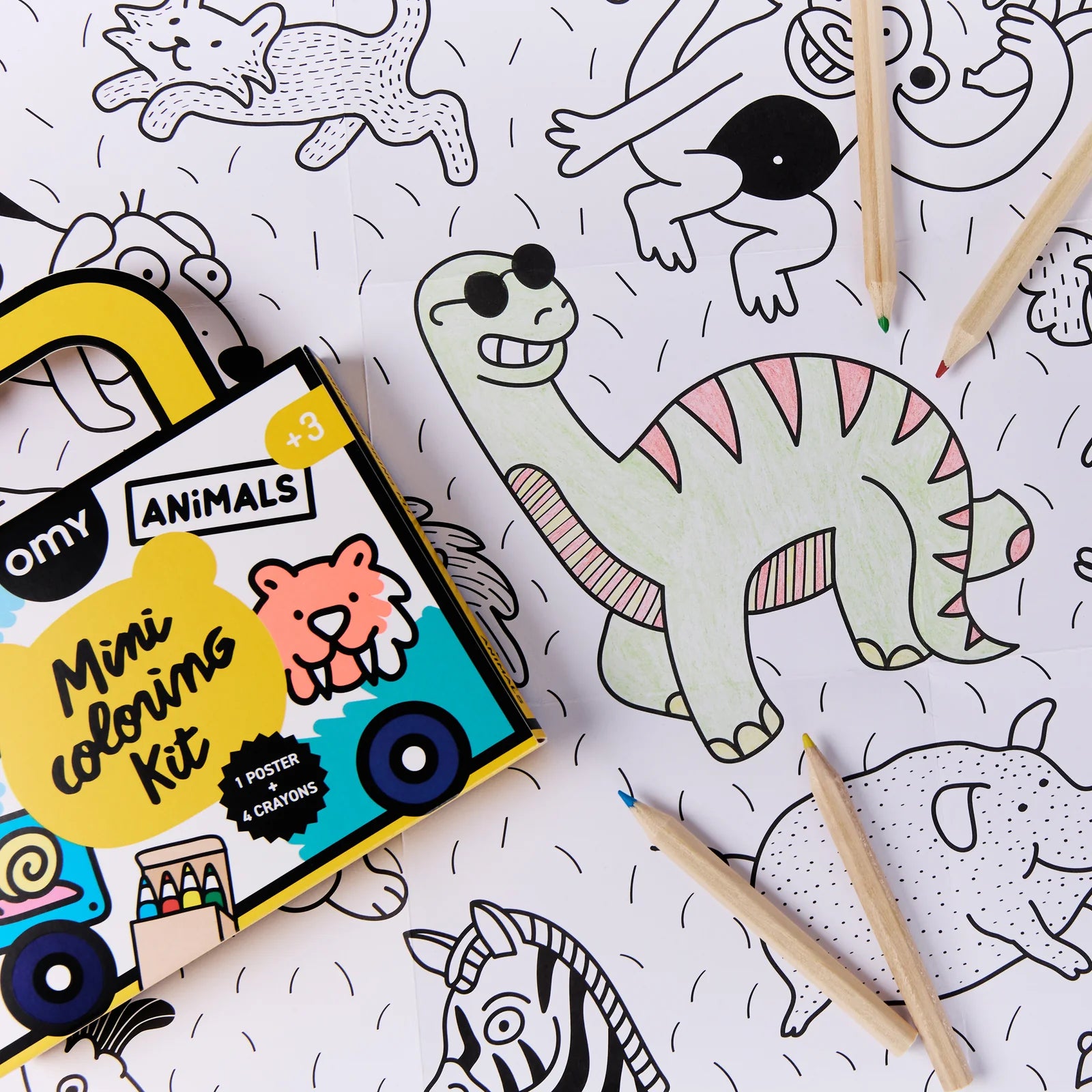 OMY Animals Coloriage Pocket — mini coloring kit with animals - MINI_COLORING_KIT_ANIMALS_ZOOM