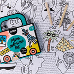 OMY Mini-Atlas Coloriage Pocket — mini coloring kit with world map - MINI_COLORING_KIT_ATLAS_ZOOM