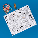 OMY Lily Coloriage Pocket — unfolded poster 52 × 38 cm