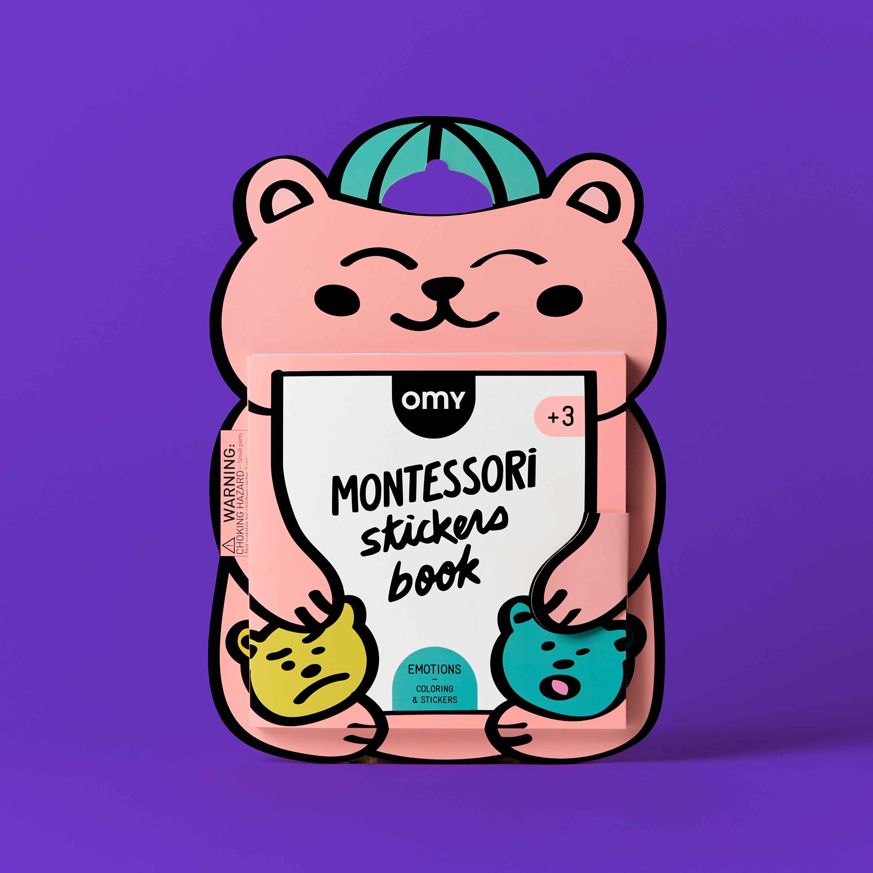 OMY Montessori Stickers Book — child working with the book at a table