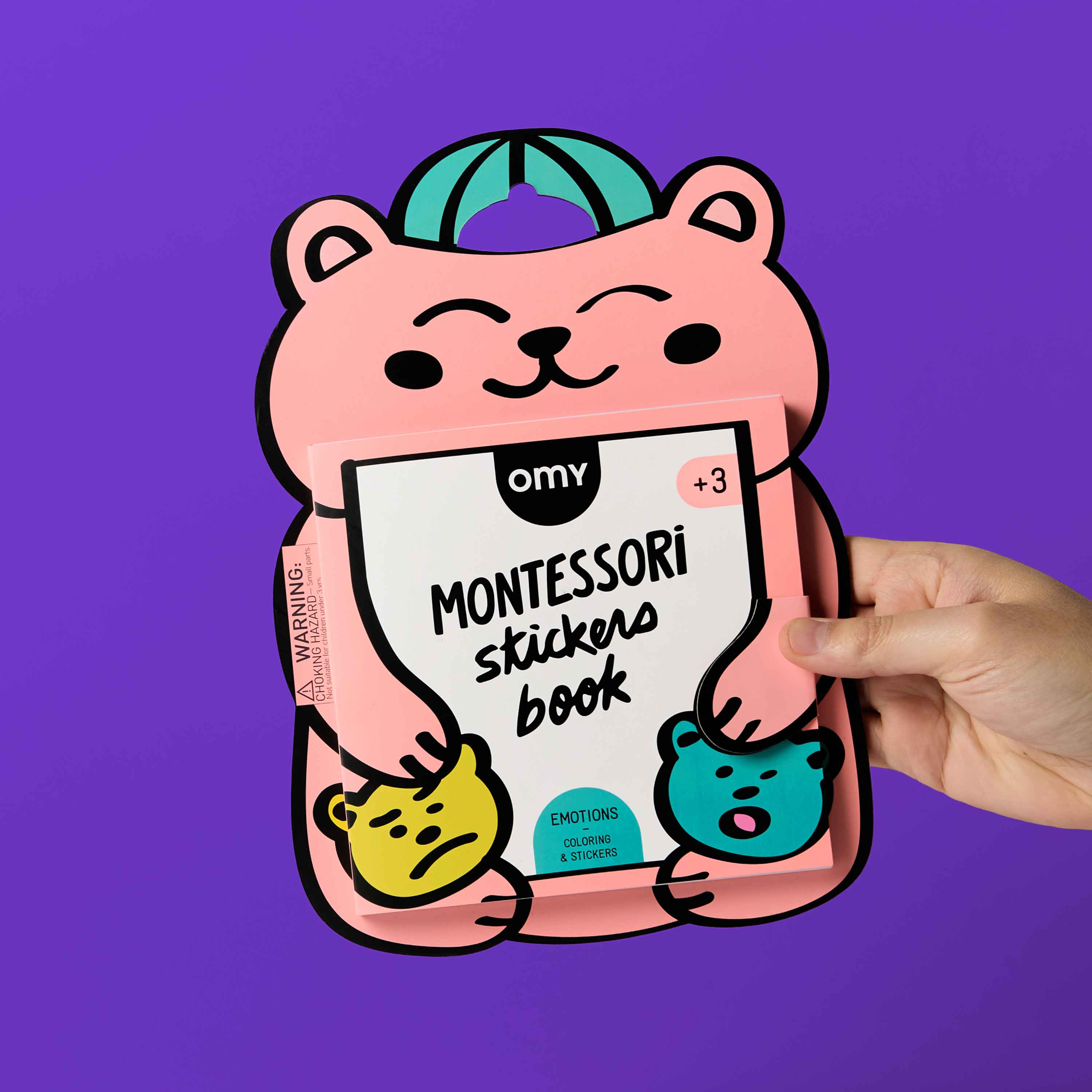 OMY Montessori Stickers Book Emotions — colouring and sticker book - MONTESSORI_SB_EMOTIONS_MAIN_FC