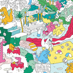 OMY Dinos — finished poster framed on a child's bedroom wall