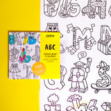 OMY ABC — finished poster framed on a child's bedroom wall