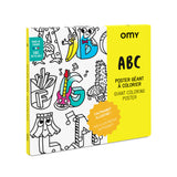 OMY ABC — giant 70 × 100 cm alphabet coloring poster - POS70_ABC_PACK_BLANC