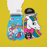 OMY Lily Sticker Activity Book — unicorn-shaped activity notebook - STICKER-ACTIVITY-BOOK_LILY_MD