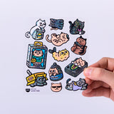 OMY Big Kitty - detailed view of individual cat sticker designs