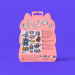 OMY Big Kitty - back of the sticker pack with product info