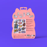OMY Big Kitty - back of the sticker pack with product info