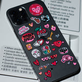 OMY Iconic Love — sheet of fluorescent vinyl stickers with hearts