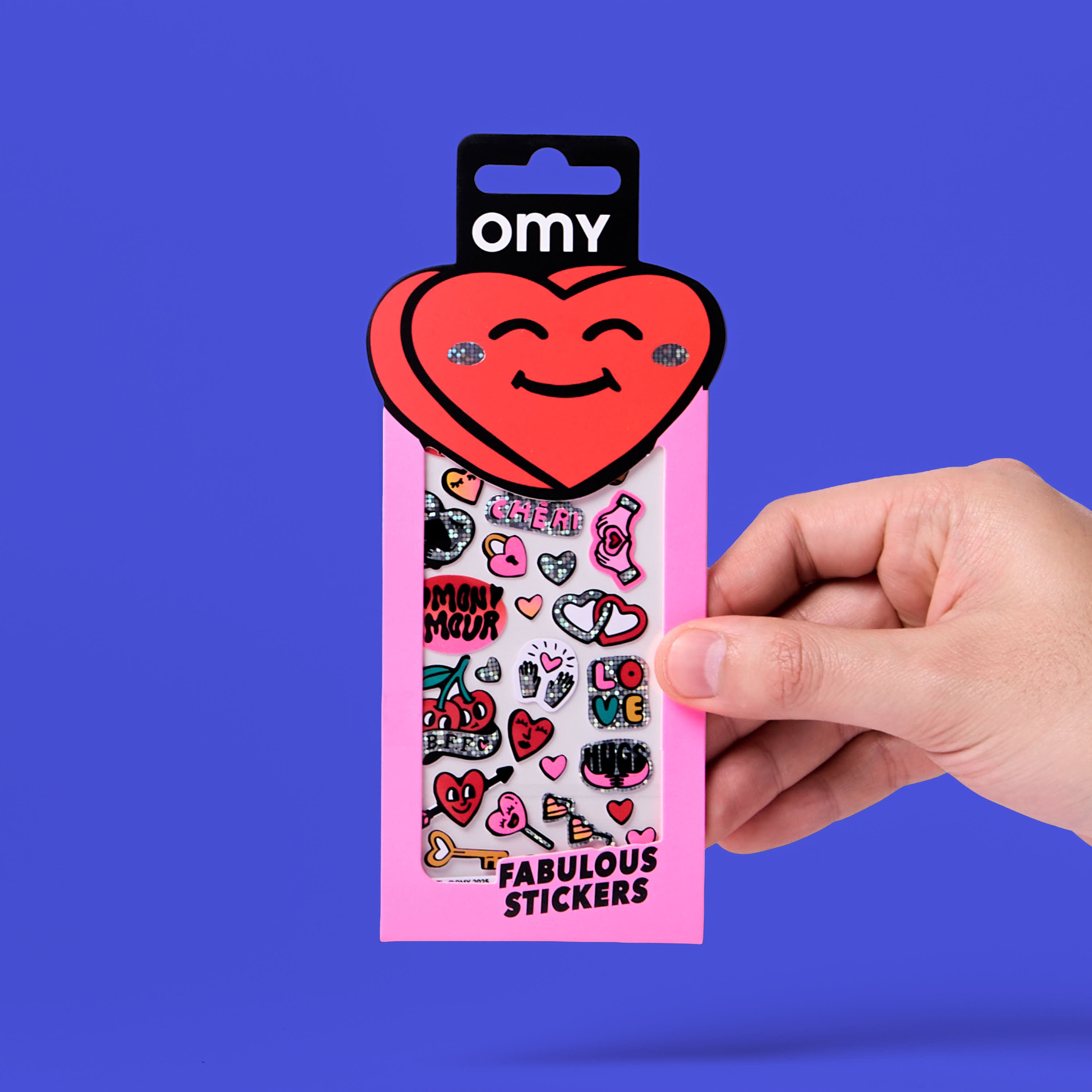 OMY Iconic Love — sheet of fluorescent vinyl stickers with hearts - STICKER_ICONIC_LOVE_MAIN_FC