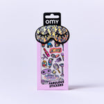 OMY Iconic Make Up — sheet of fluorescent vinyl stickers with playful motifs - STICKER_ICONIC_MAKE-UP_FACE_FB