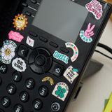 OMY Iconic Messages — sheet of fluorescent vinyl stickers with positive words