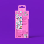OMY Iconic Messages — sheet of fluorescent vinyl stickers with positive words - STICKER_ICONIC_MESSAGES_DOS_FC