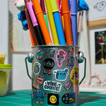 OMY Iconic Music — sheet of fluorescent vinyl stickers with music motifs