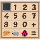 Drevené pečiatky Zvieratá a čísla 15 ks