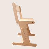 AGGIE growing school chair – side view with seat height positions